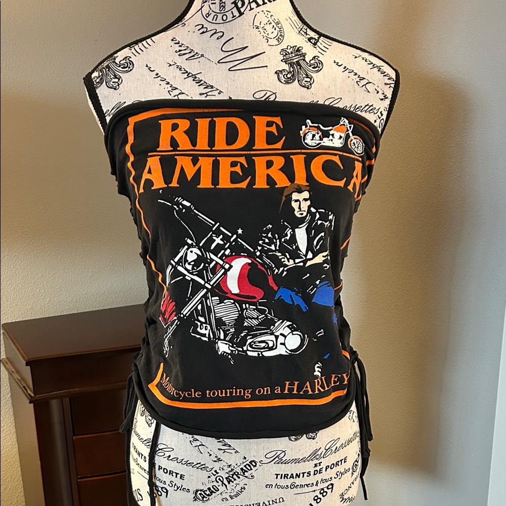 Harley 'Ride America' Strapless Top
